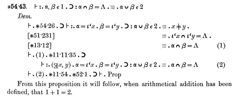 An example, very hard-to-read proof from Principia Mathematica